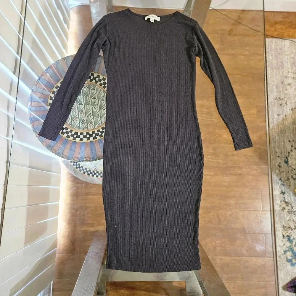 Mimu Maxi Modest Ribbed Bodycon Dress - Picture 4 of 8